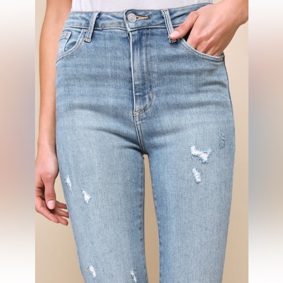 Just Black Women's Light Blue Straight Leg Jeans - Picture 2 of 4